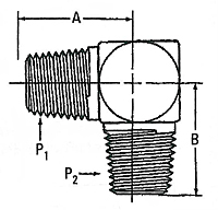 2085 External X External Pipe Elbow Adapter